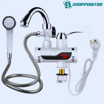 Electric Instant Hot Water Tap with Hand Shower with led Display
