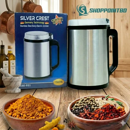 Silver Crest Stainless Steel Electric Mini Grinder